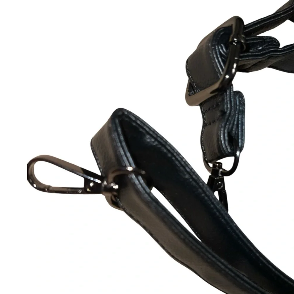 Black smaller Adjustable detachable replacement Strap. Faux or real leather?